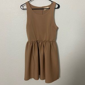 Nude Peplum Dress